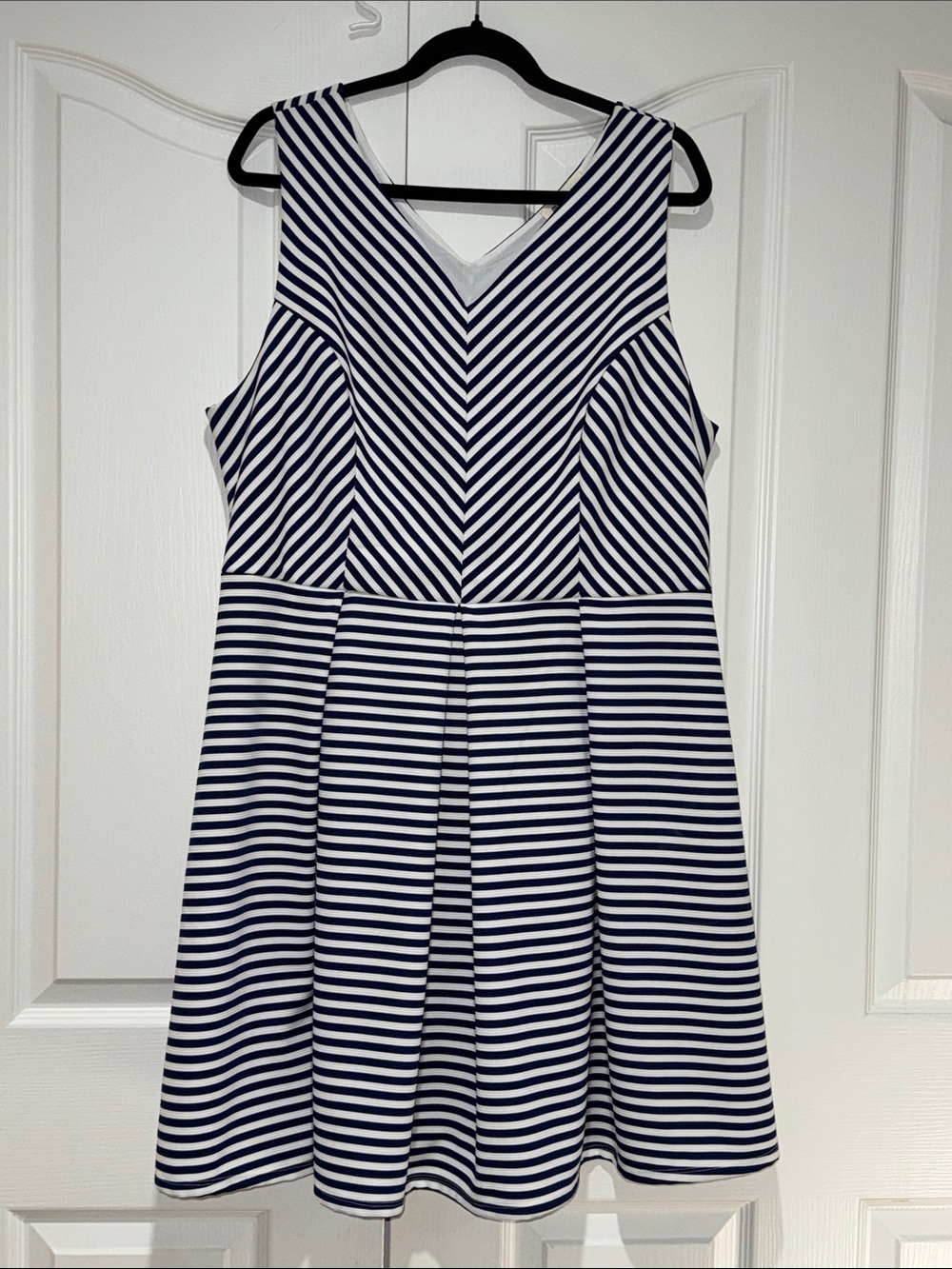 Monteau Los Angeles Striped Sleeveless Fit & Flare Dress - Size 2X